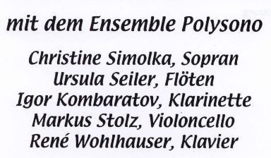 Fondation Nestlé pour l’Art – Das Atmen (in) der Neuen Musik, Ensemble Polysono, verschiedene Orte in der Schweiz
