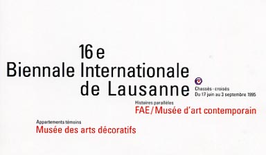 Fondation Nestlé pour l’Art – 16e Biennale Internationale de Lausanne, Pierre Keller Consulting, Musée des arts décoratifs, Lausanne
