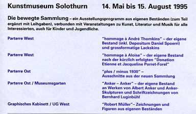 Fondation Nestlé pour l’Art – Die bewegte Sammlung, Kunstmuseum Solothurn, Kunstmuseum Solothurn, Solothurn