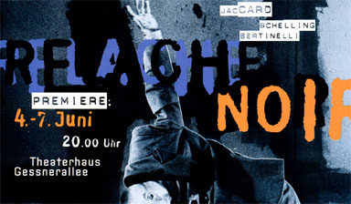 Fondation Nestlé pour l’Art – Relâche Noir, Béatrice Jaccard/Peter Schelling, Theaterhaus Gessnerallee, Zürich