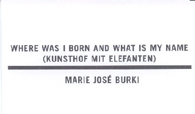 Fondation Nestlé pour l’Art – Where was I born and what is my name, Kunsthof Zürich, Kunsthof, Zürich