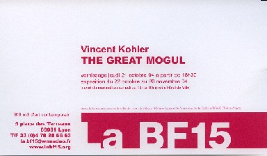 Fondation Nestlé pour l’Art – The Great Mogul, La BF15, La BF 15, Lyon