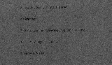 Fondation Nestlé pour l’Art – beizeiten, Fritz Hauser und Anna Huber, Therme Vals