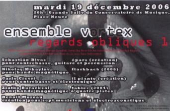 Fondation Nestlé pour l’Art – Musica Nueva 2005-2006, Ensemble Vortex, Genève
